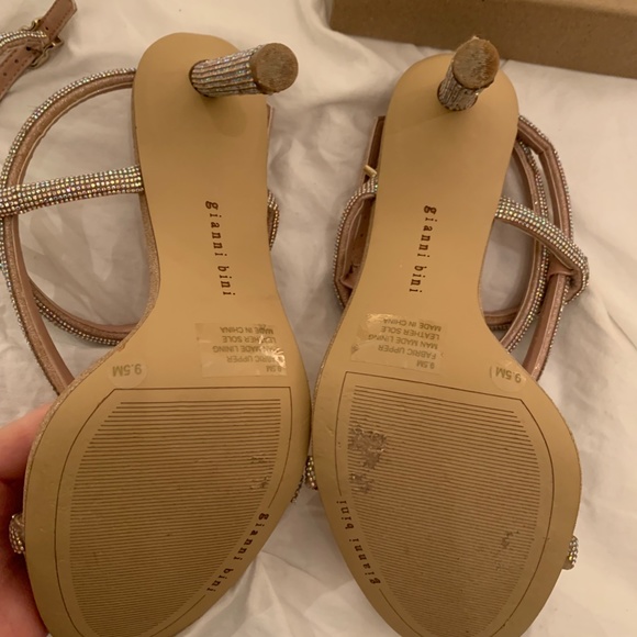 Gianni Bini Juniaa Suede Rhinestone Detail Strappy Dress Sandals - Picture 5 of 5